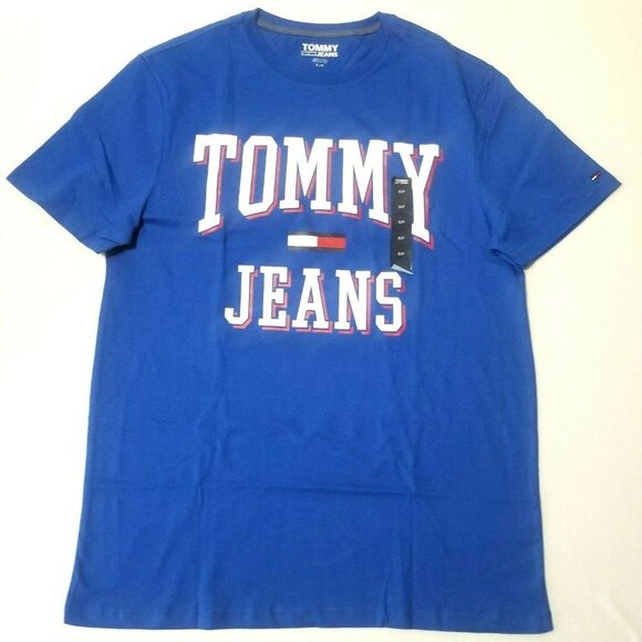 Tommy Hilfiger‎ Men's T-Shirt Short Sleeve Flag Logo New - Picture 1 of 4
